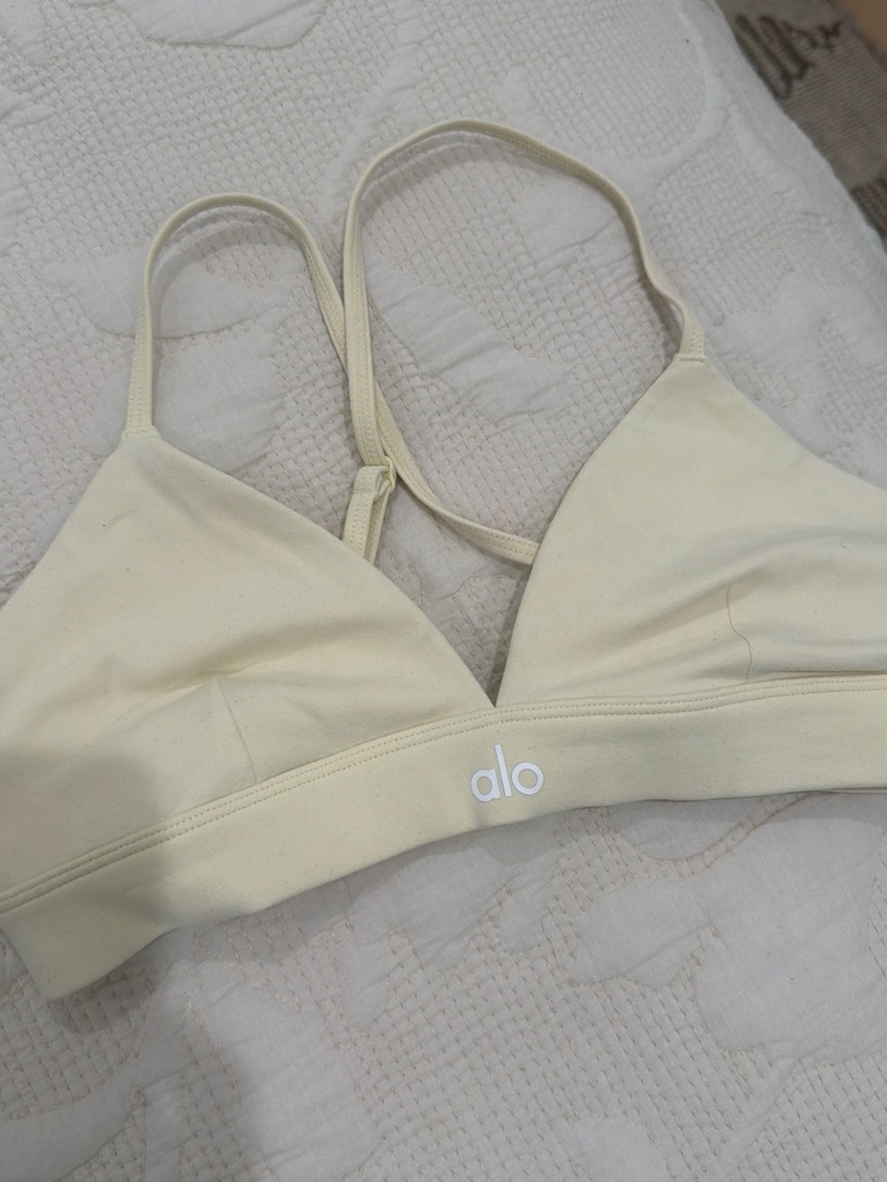 ALO Yoga Cream Triangle Bralette